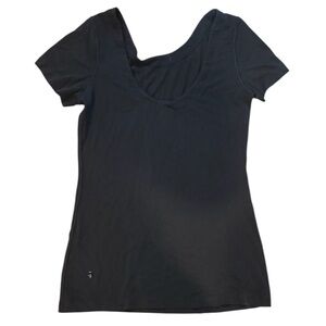 Lululemon Black Short Sleeve Top Low back